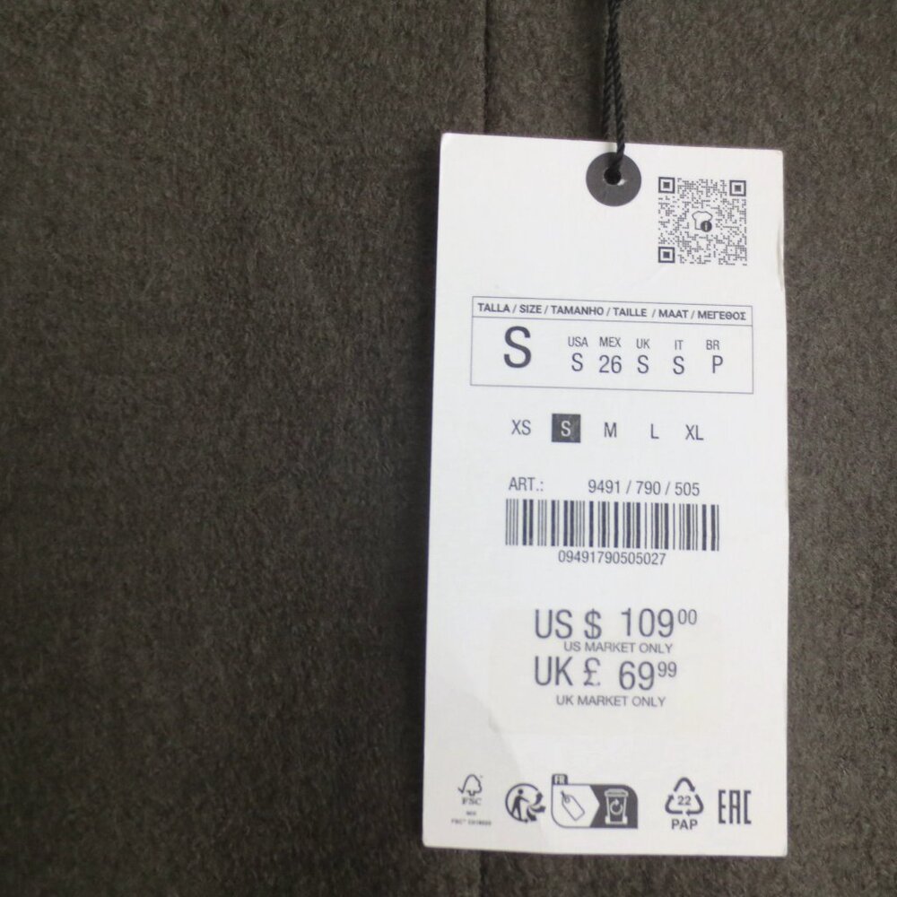 NWT ZARA 100% WOOL DRESS ZW COLLECTION Sz-S/L $109 - Picture 9 of 10